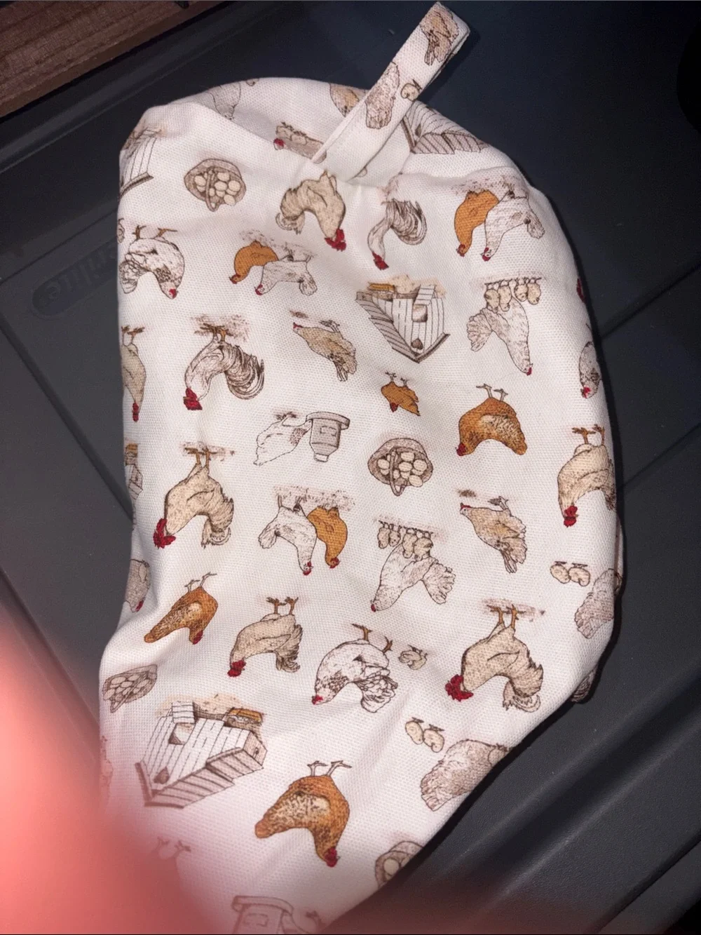 Chicken/Rooster egg satchel carrier 18”x7”